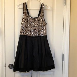 Gold and black dress